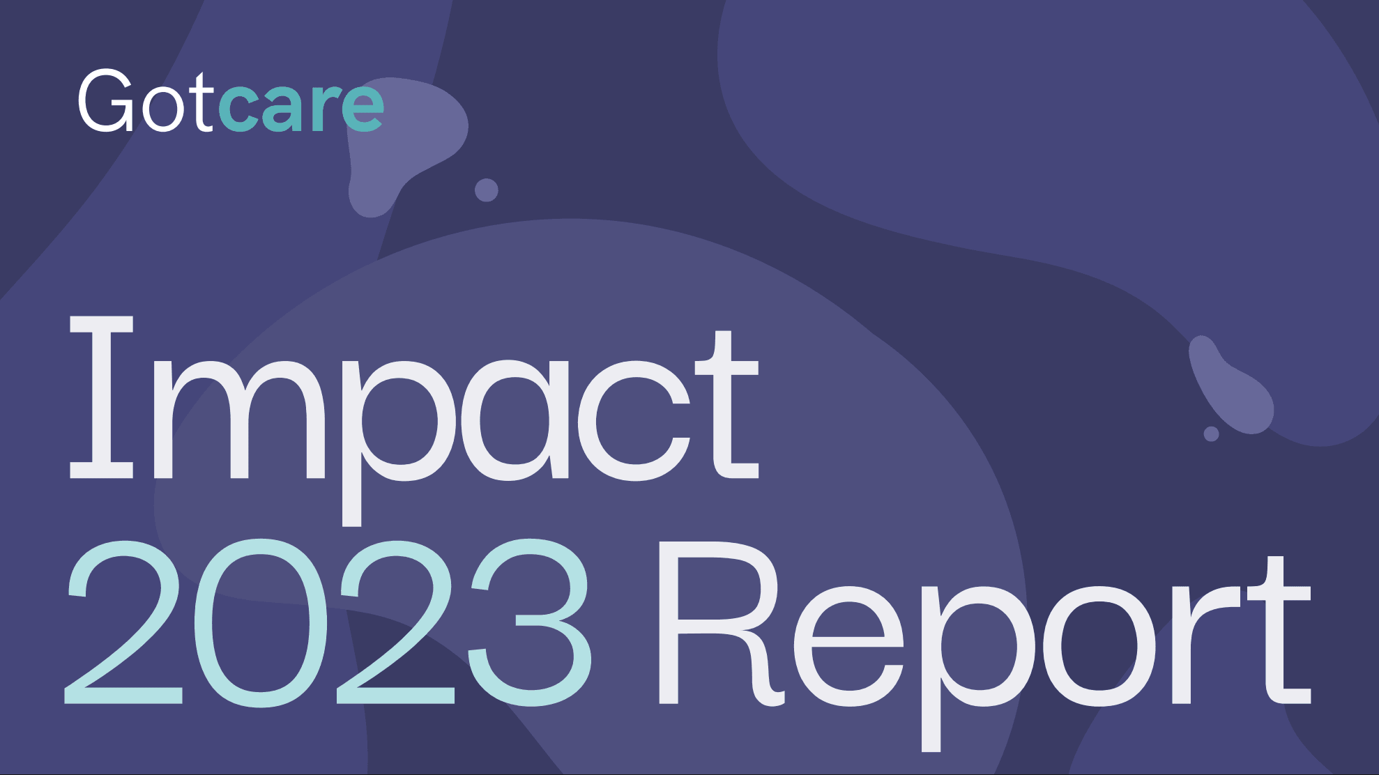 Cover of the 2023 Gotcare impact report