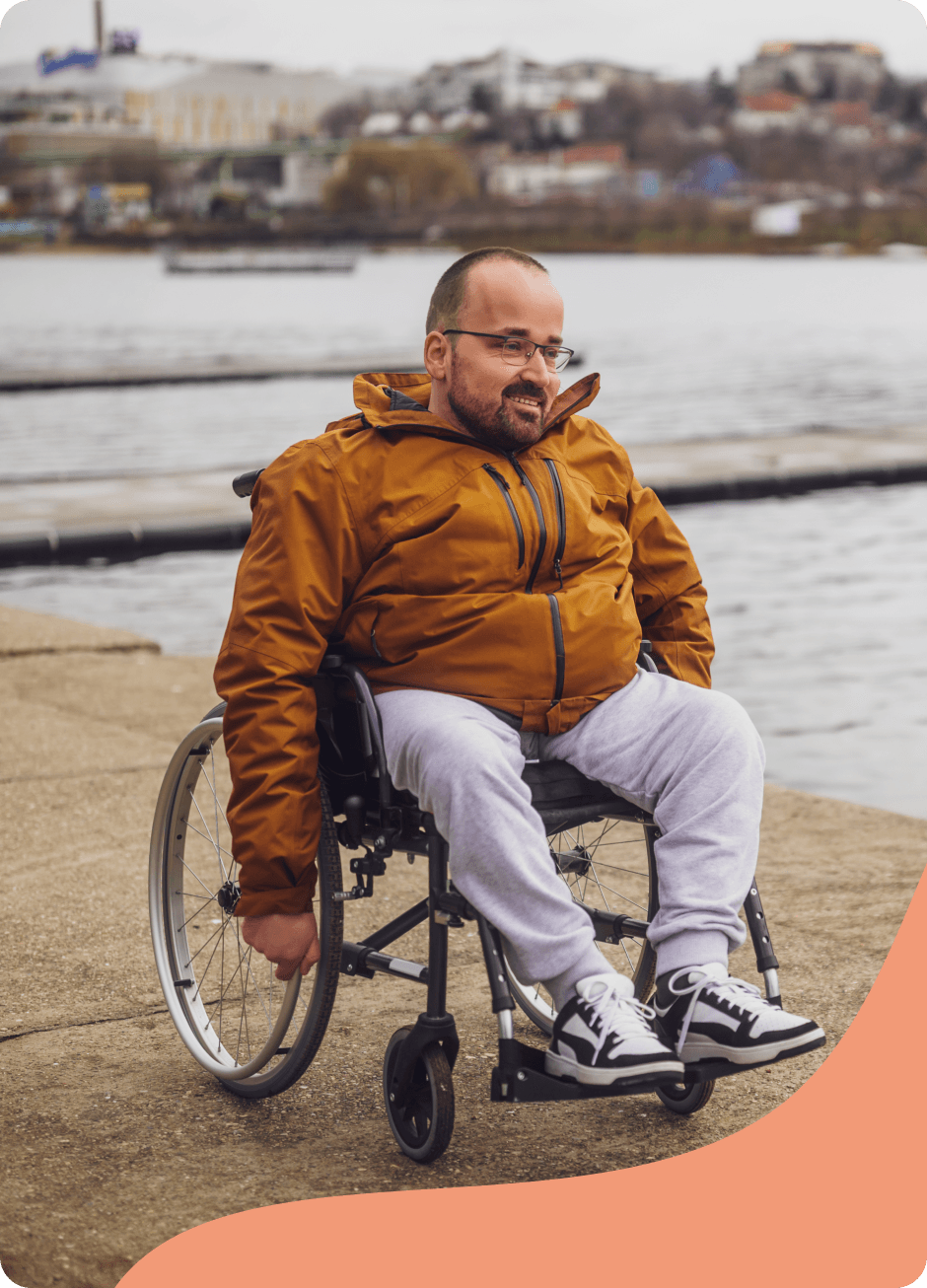 Portrait-style case study image for personalized disability support